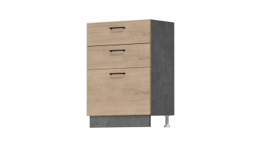 Шкаф-стол кухонный рабочий с 3-мя ящ. 600 мм. (Лофт)